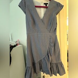Blue and white Jcrew wrap dress size 4